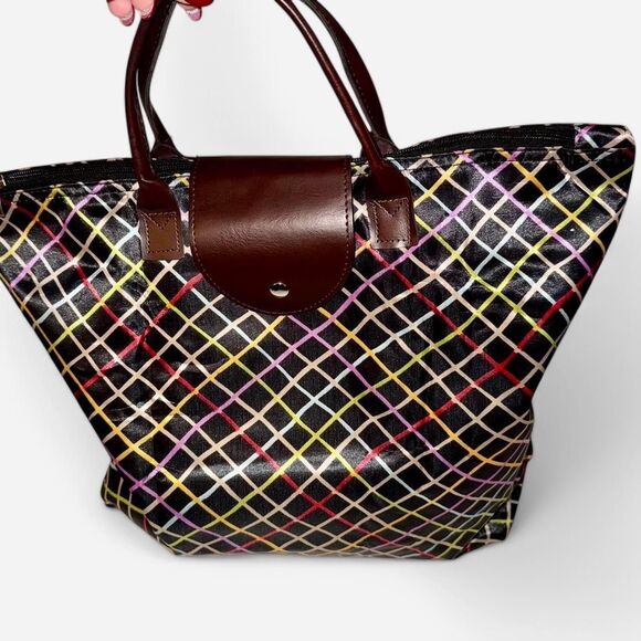 Foldable Compact Brown Tote bag - Picture 6 of 7